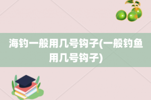 海钓一般用几号钩子(一般钓鱼用几号钩子)