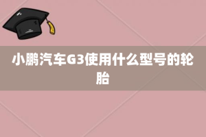 小鹏汽车G3使用什么型号的轮胎