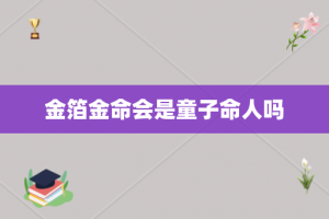金箔金命会是童子命人吗