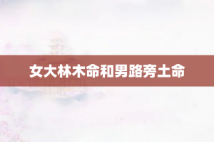 女大林木命和男路旁土命