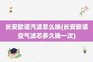 长安欧诺汽滤怎么换(长安欧诺空气滤芯多久换一次)