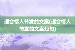 适合情人节发的文案(适合情人节发的文案短句)