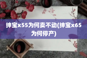 绅宝x55为何卖不动(绅宝x65为何停产)