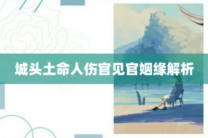 城头土命人伤官见官姻缘解析