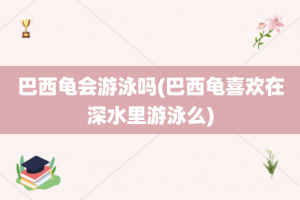 巴西龟会游泳吗(巴西龟喜欢在深水里游泳么)