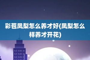 彩苞凤梨怎么养才好(凤梨怎么样养才开花)