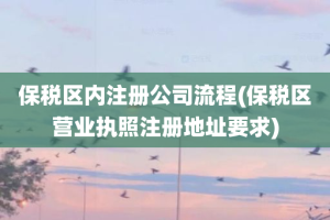 保税区内注册公司流程(保税区营业执照注册地址要求)