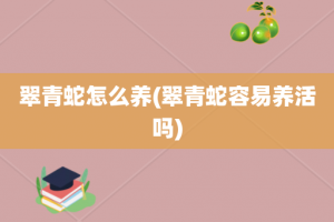 翠青蛇怎么养(翠青蛇容易养活吗)