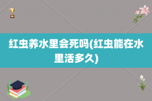 红虫养水里会死吗(红虫能在水里活多久)