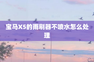 宝马X5的雨刷器不喷水怎么处理