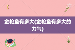金枪鱼有多大(金枪鱼有多大的力气)