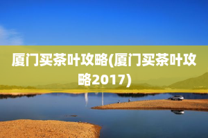 厦门买茶叶攻略(厦门买茶叶攻略2017)
