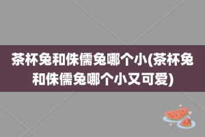茶杯兔和侏儒兔哪个小(茶杯兔和侏儒兔哪个小又可爱)
