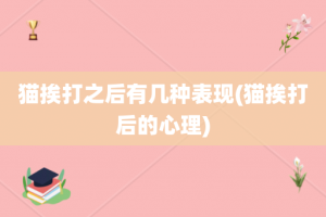 猫挨打之后有几种表现(猫挨打后的心理)