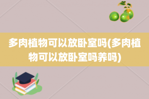 多肉植物可以放卧室吗(多肉植物可以放卧室吗养吗)