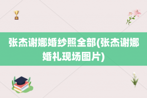 张杰谢娜婚纱照全部(张杰谢娜婚礼现场图片)