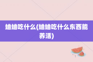 蛐蛐吃什么(蛐蛐吃什么东西能养活)