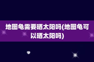 地图龟需要晒太阳吗(地图龟可以晒太阳吗)