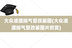 大众凌渡排气管改装图(大众凌渡排气管改装图片欣赏)