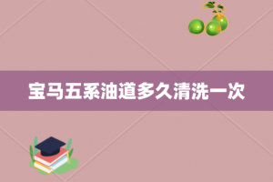 宝马五系油道多久清洗一次