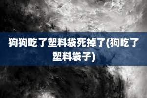 狗狗吃了塑料袋死掉了(狗吃了塑料袋子)