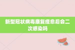 新型冠状病毒康复痊愈后会二次感染吗