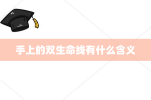 手上的双生命线有什么含义