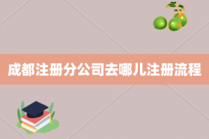 成都注册分公司去哪儿注册流程