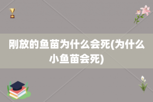 刚放的鱼苗为什么会死(为什么小鱼苗会死)