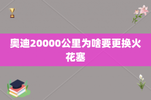 奥迪20000公里为啥要更换火花塞