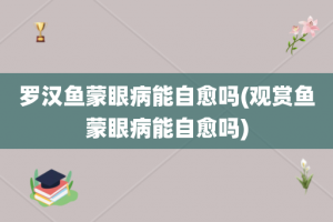 罗汉鱼蒙眼病能自愈吗(观赏鱼蒙眼病能自愈吗)