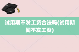 试用期不发工资合法吗(试用期间不发工资)