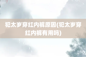 犯太岁穿红内裤原因(犯太岁穿红内裤有用吗)