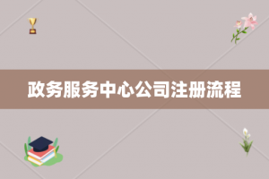 政务服务中心公司注册流程