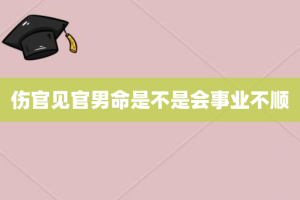 伤官见官男命是不是会事业不顺