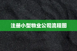 注册小型物业公司流程图
