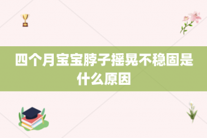 四个月宝宝脖子摇晃不稳固是什么原因