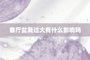 客厅盆栽过大有什么影响吗