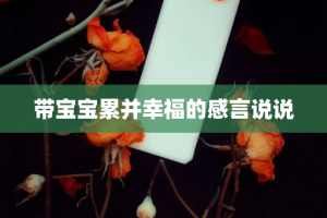 带宝宝累并幸福的感言说说