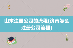 山东注册公司的流程(济南怎么注册公司流程)