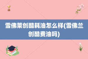 雪佛莱创酷耗油怎么样(雪佛兰创酷费油吗)