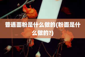 普通面粉是什么做的(粉面是什么做的?)