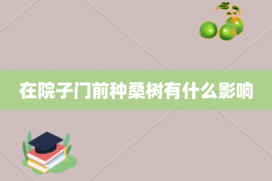 在院子门前种桑树有什么影响