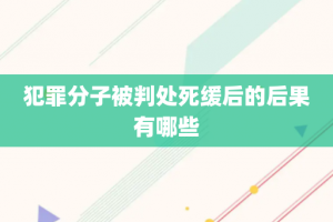 犯罪分子被判处死缓后的后果有哪些