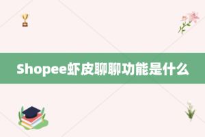 Shopee虾皮聊聊功能是什么