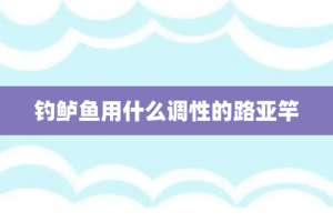 钓鲈鱼用什么调性的路亚竿