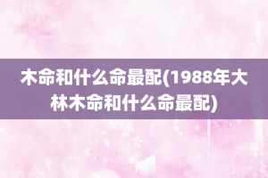 木命和什么命最配(1988年大林木命和什么命最配)