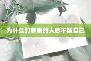 为什么打呼噜的人吵不醒自己