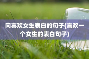 向喜欢女生表白的句子(喜欢一个女生的表白句子)