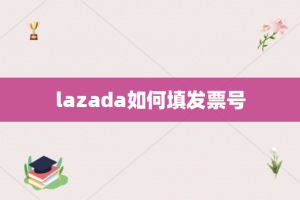 lazada如何填发票号